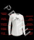 White women's performance long sleeve shirt with features highlighted on a white background, branded 'Pepini'.